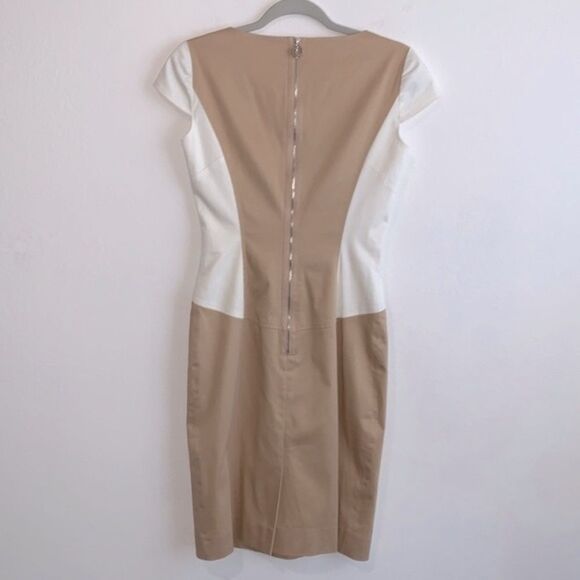 Antonio Melani Colorblock Cap Sleeve Corset Detailing Sheath Dress Sz 0 - Picture 6 of 9